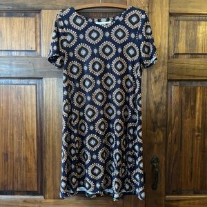 Workshop Geometric Navy Mini Dress